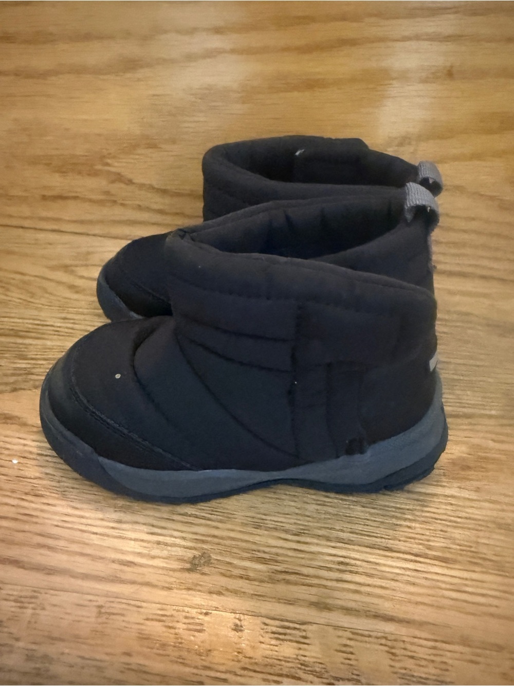 Kids Black Winter Ankle Boots - Velcro ZARA